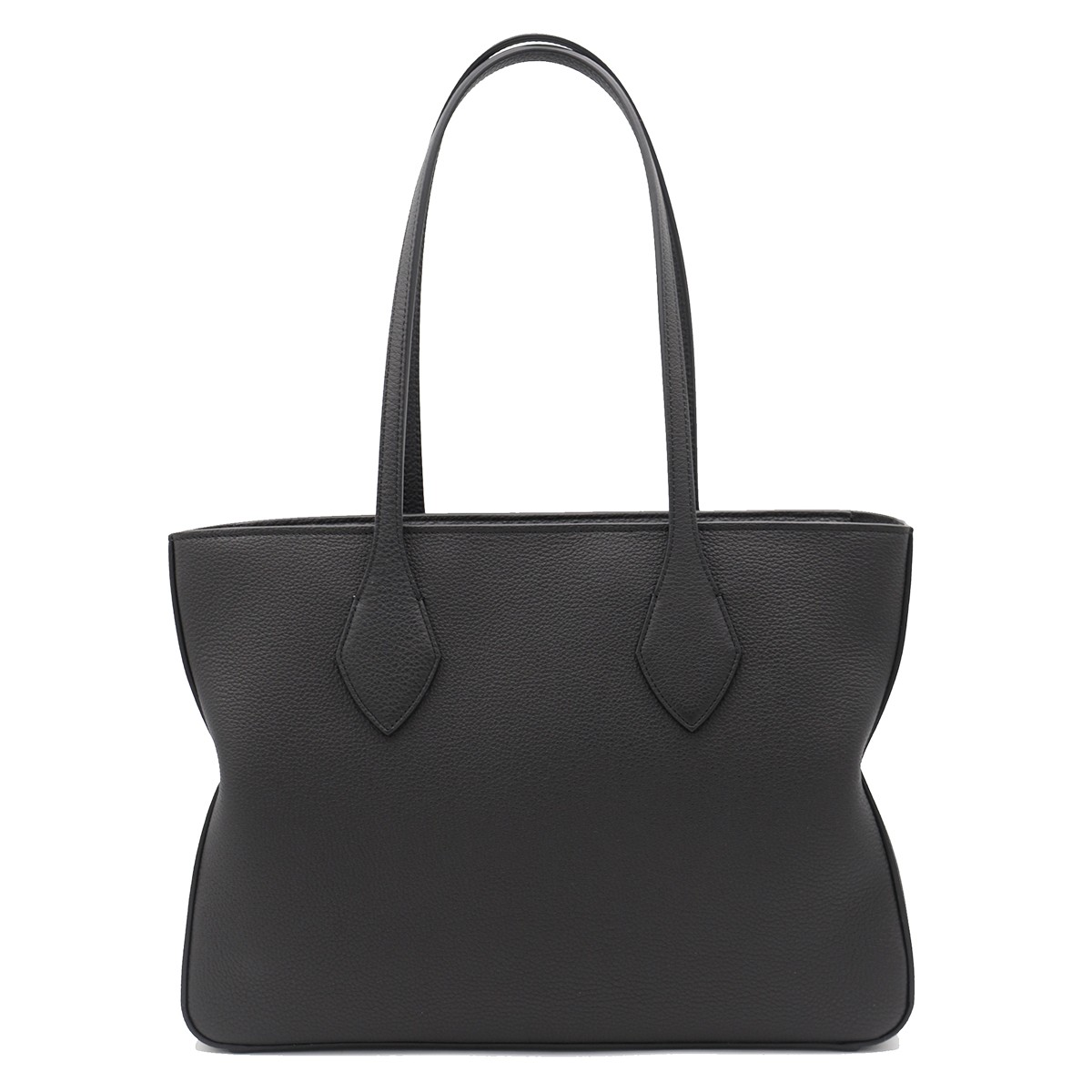BLACK LEATHER TOTE