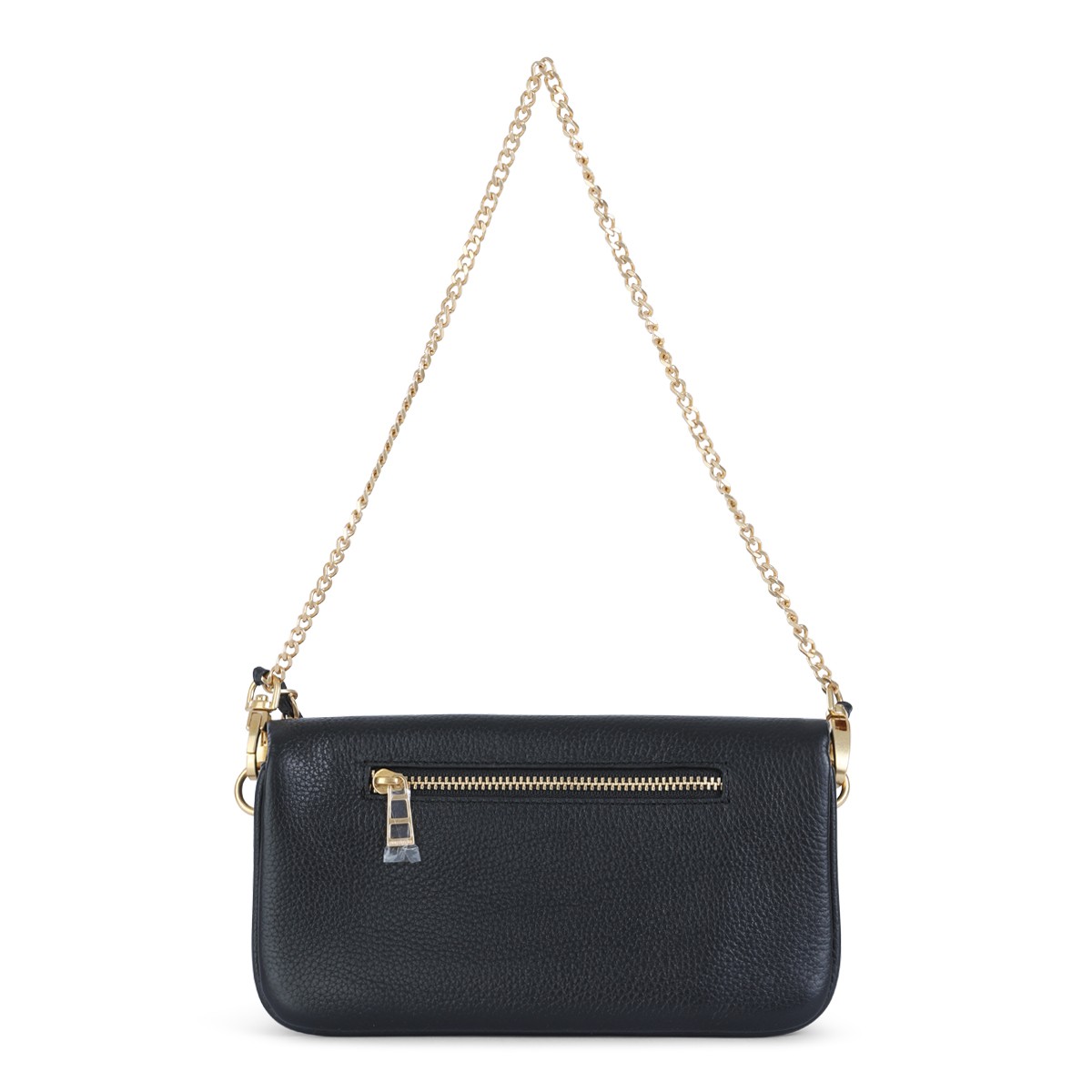 BLACK LEATHER ROCK NANO SHOULDER BAG