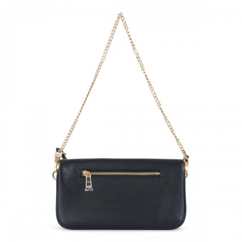 BLACK LEATHER ROCK NANO SHOULDER BAG