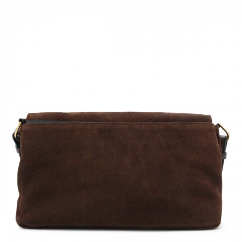 WOOD LEATHER ROCK II SUEDE SHOULDER BAG