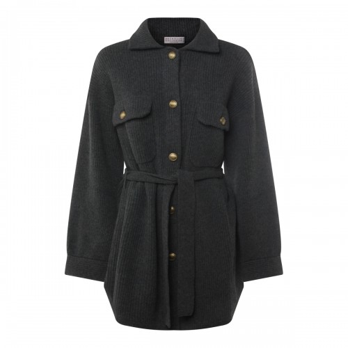 DARK GREY WOOL BLEND KNITWEAR