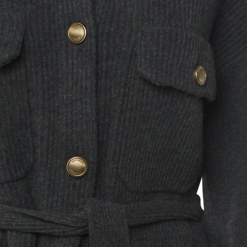 DARK GREY WOOL BLEND KNITWEAR