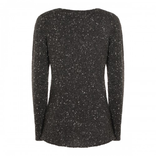 CHARCOAL MELANGE CASHMERE KNITWEAR