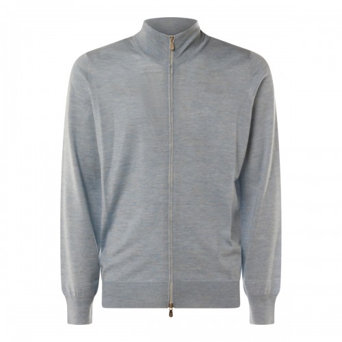 GREY WOOL BLEND KNITWEAR