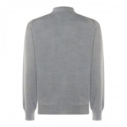 GREY WOOL BLEND KNITWEAR 2