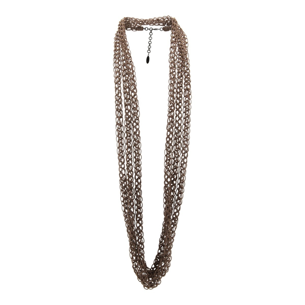BROWN METAL NECKLACE