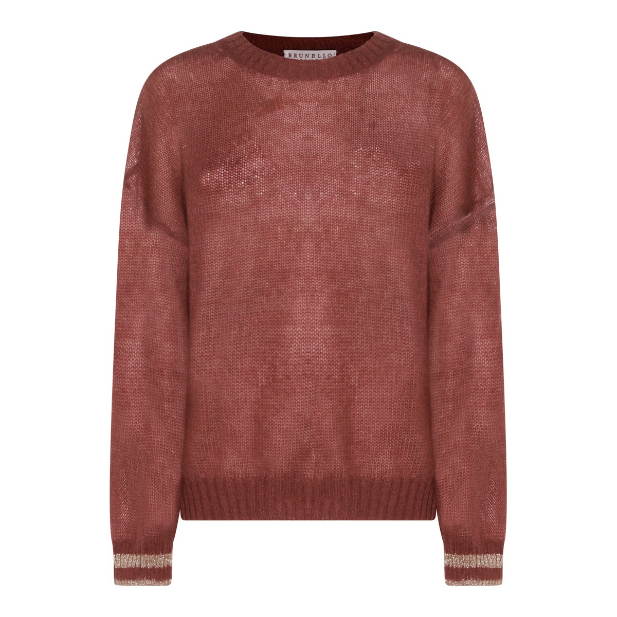 BROWN WOOL BLEND KNITWEAR
