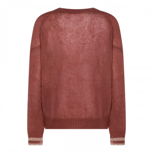 BROWN WOOL BLEND KNITWEAR