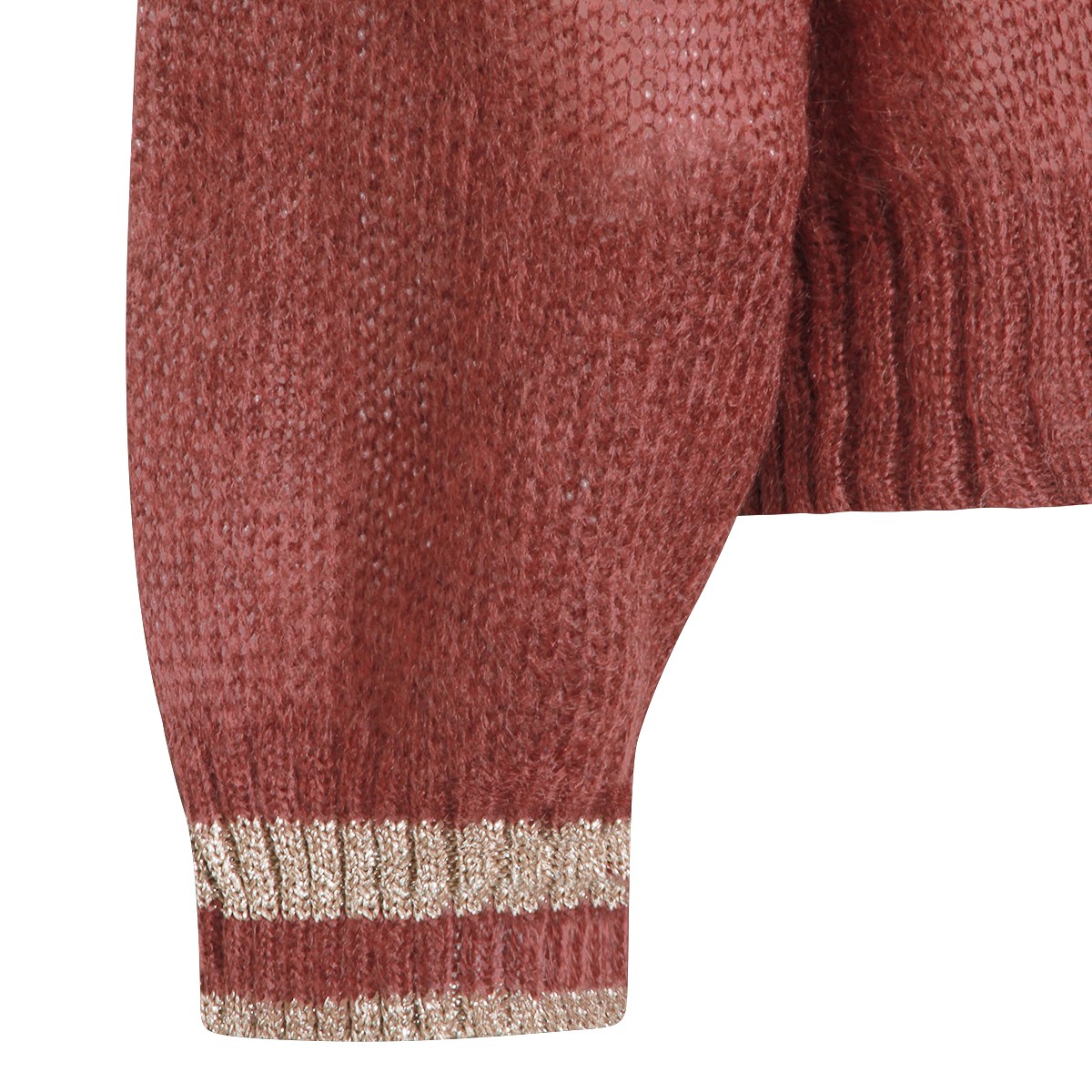 BROWN WOOL BLEND KNITWEAR