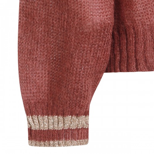 BROWN WOOL BLEND KNITWEAR