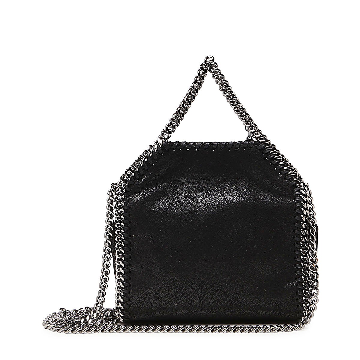 BLACK FAUX LEATHER TINY FALABELLA...