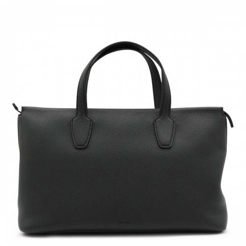 BLACK LEATHER MARCEL TOP HANDLE BAG