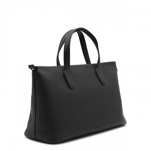 BLACK LEATHER MARCEL TOP HANDLE BAG