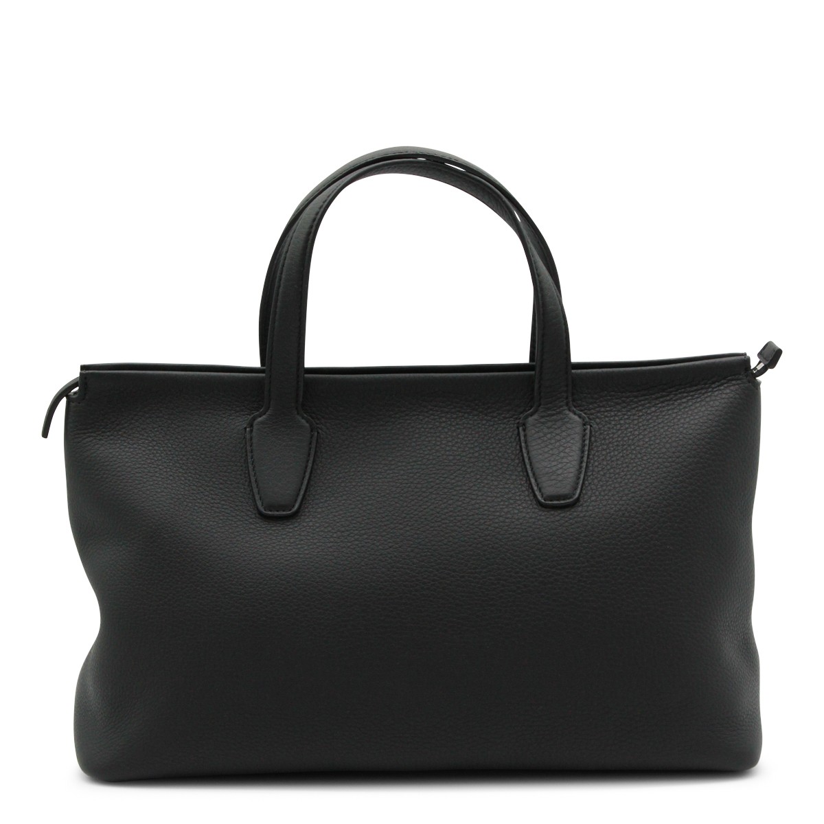 BLACK LEATHER MARCEL TOP HANDLE BAG