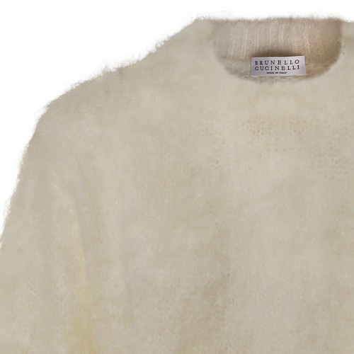 WHITE WOOL KNITWEAR