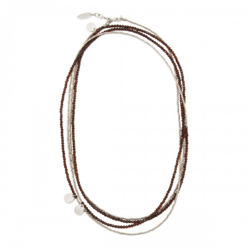 BROWN AND SILVER METAL...