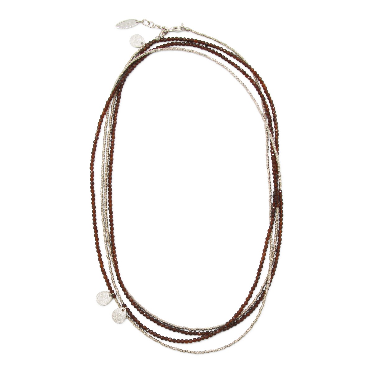 BROWN AND SILVER METAL BRACELETS