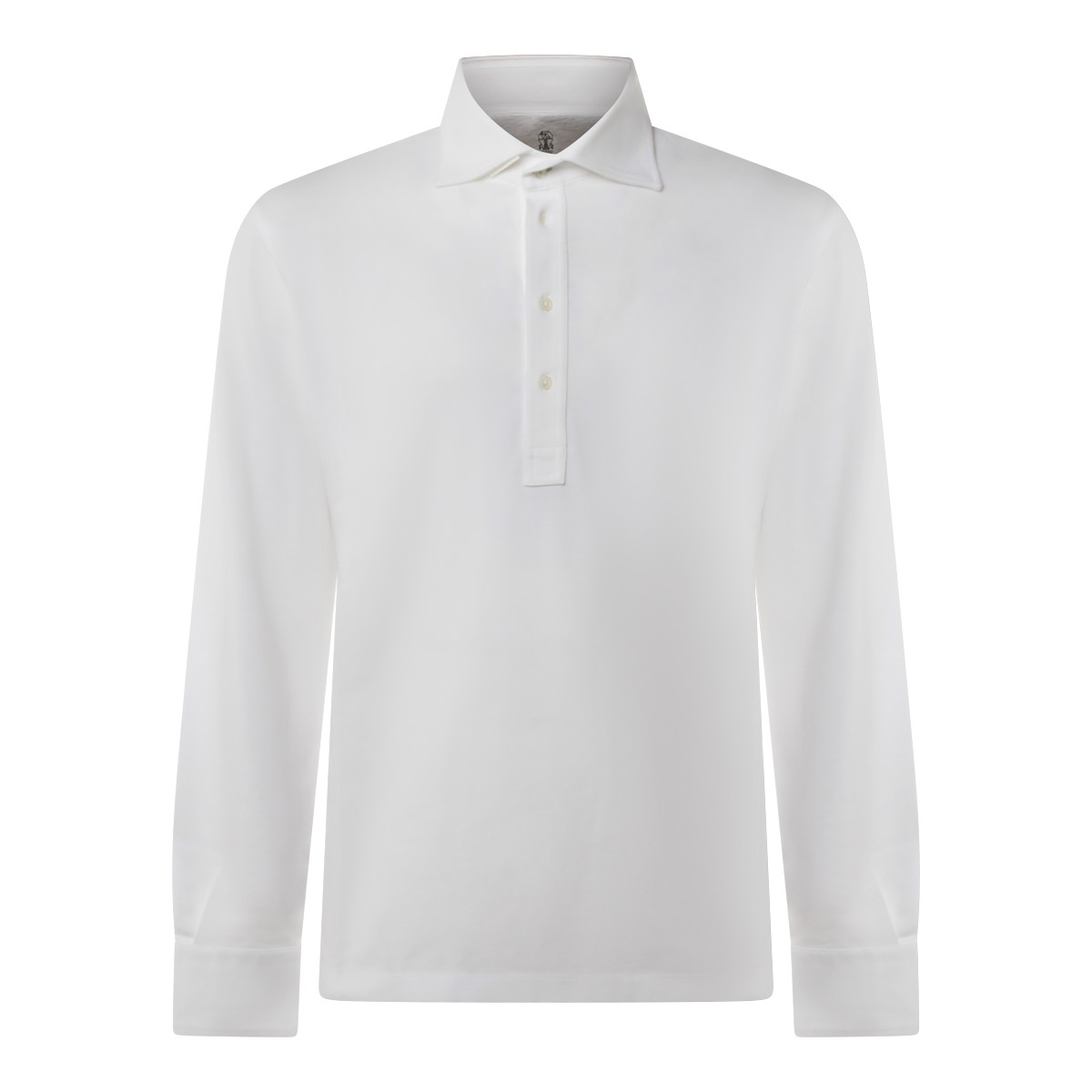 WHITE COTTON POLO SHIRT