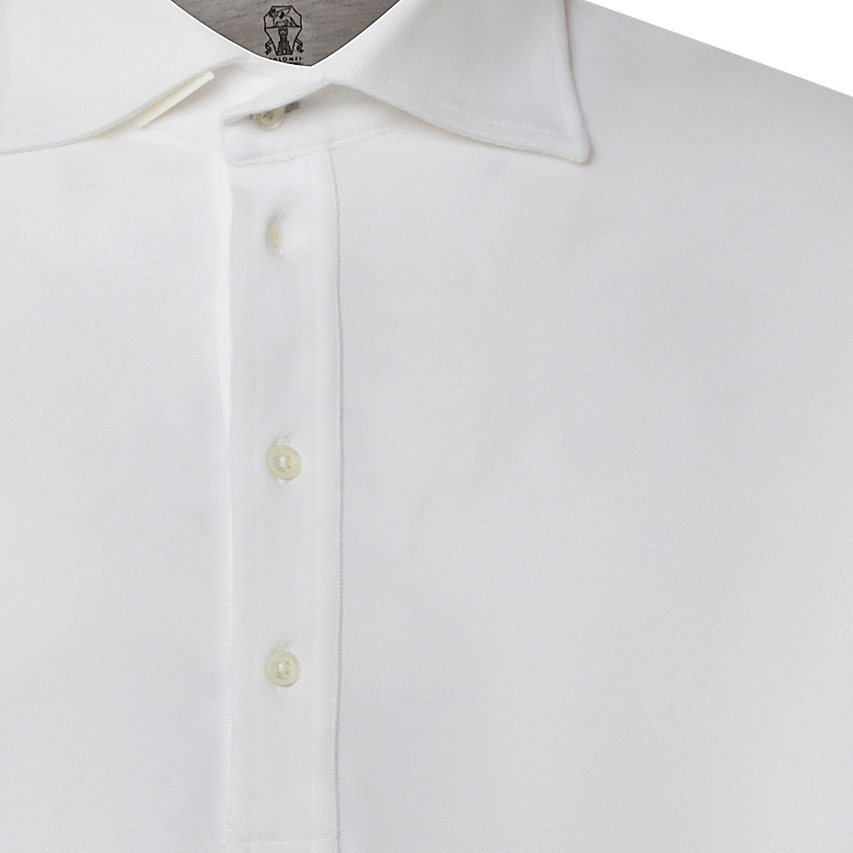 WHITE COTTON POLO SHIRT