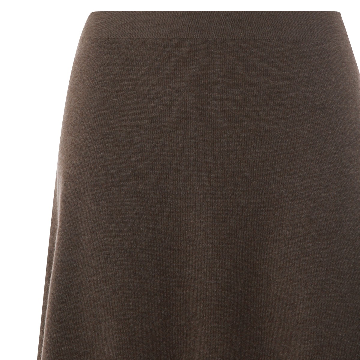 BROWN SEPIA CASHMERE MASINI SKIRT