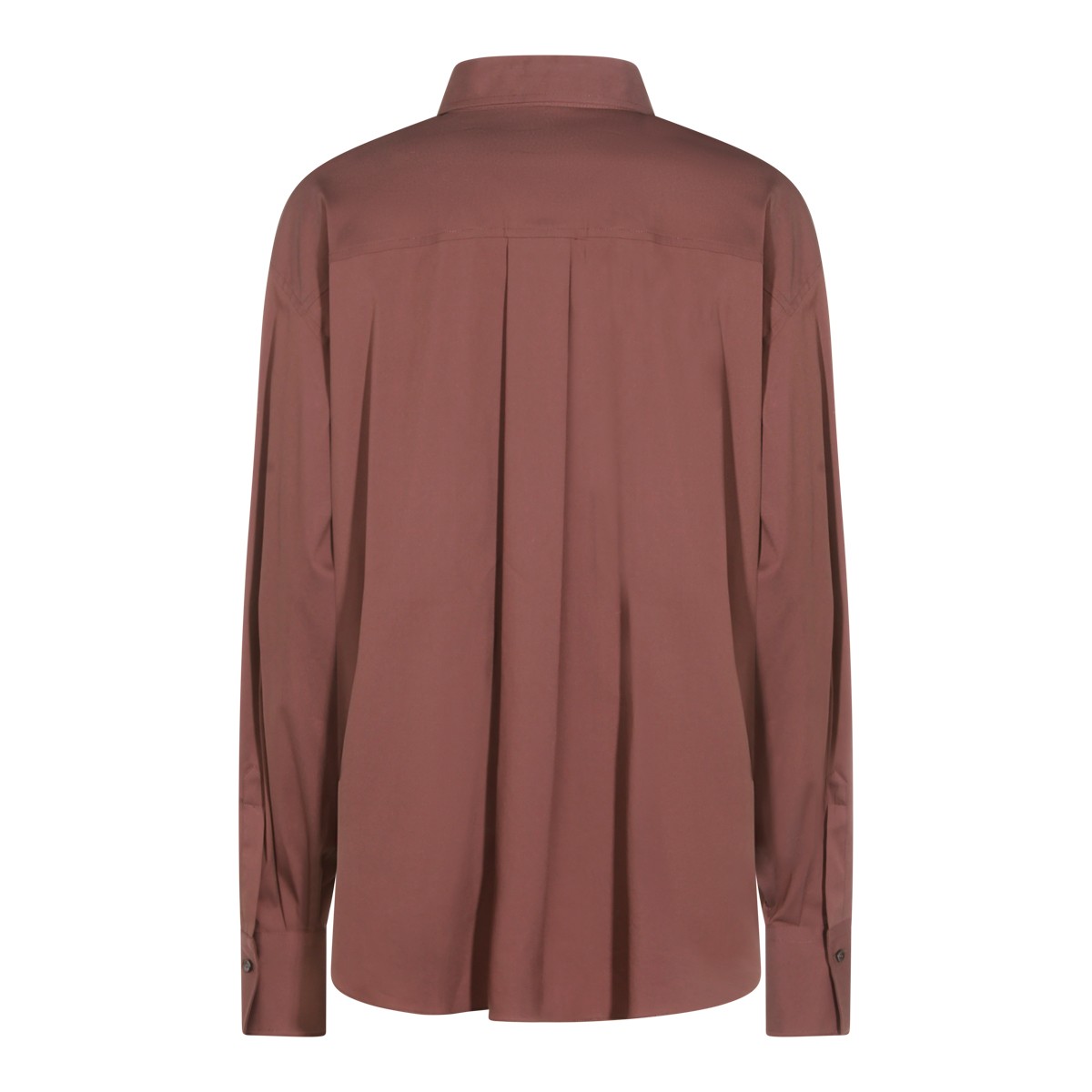 RED BROWN COTTON SHIRT