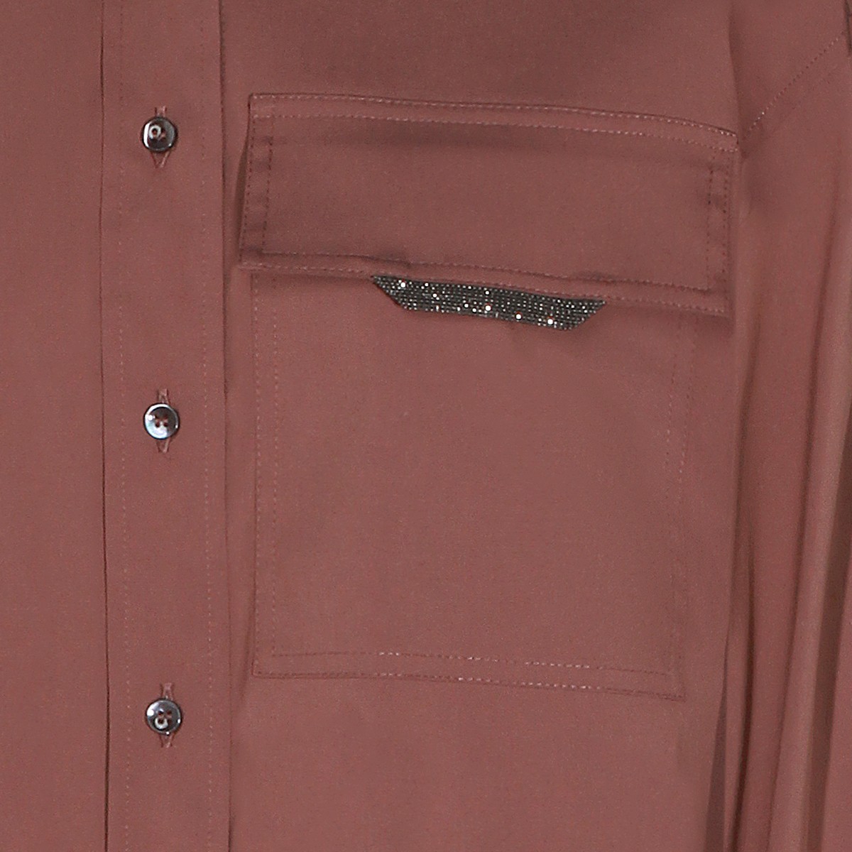 RED BROWN COTTON SHIRT