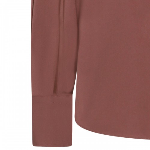 RED BROWN COTTON SHIRT