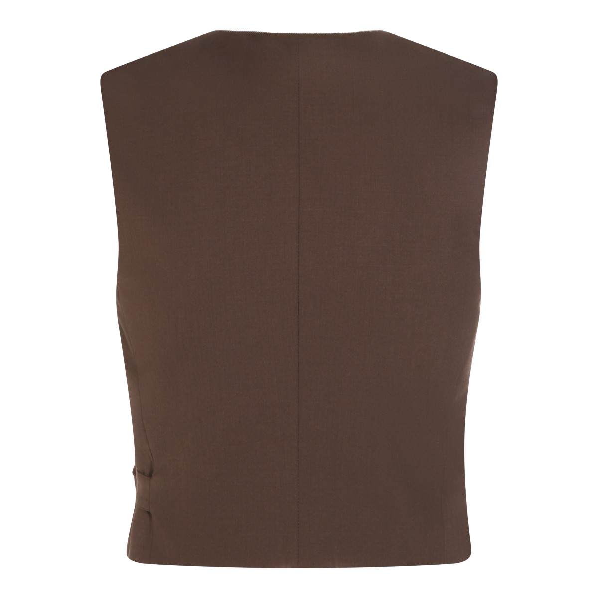 BROWN WOOL BLEND CASUAL JACKET