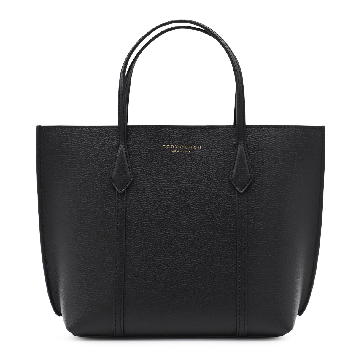 BLACK LEATHER SMALL PERRY TOTES