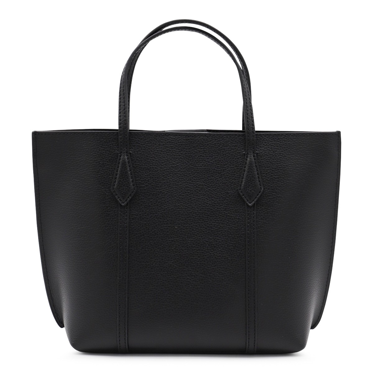 BLACK LEATHER SMALL PERRY TOTES