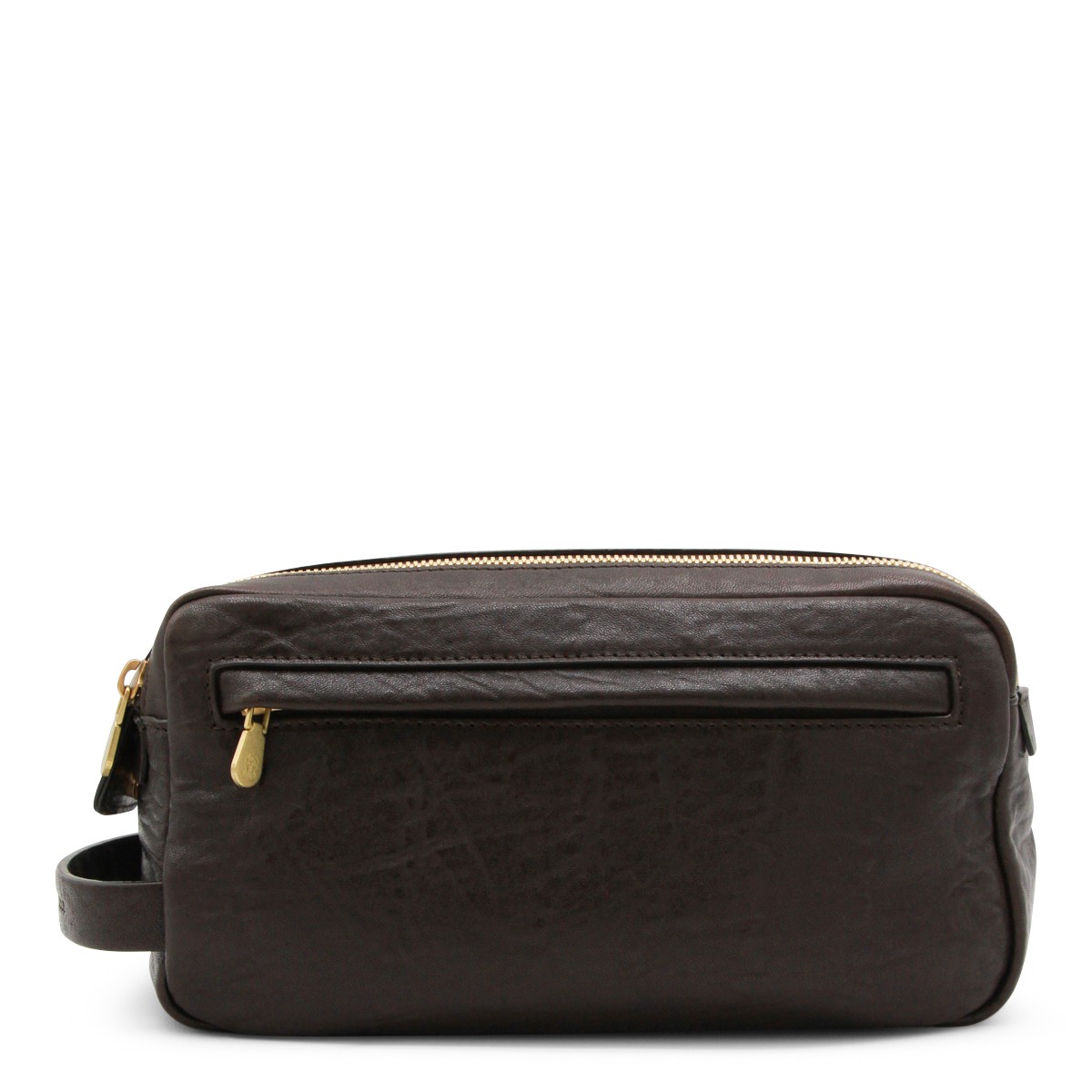 DARK BROWN LEATHER POUCHE