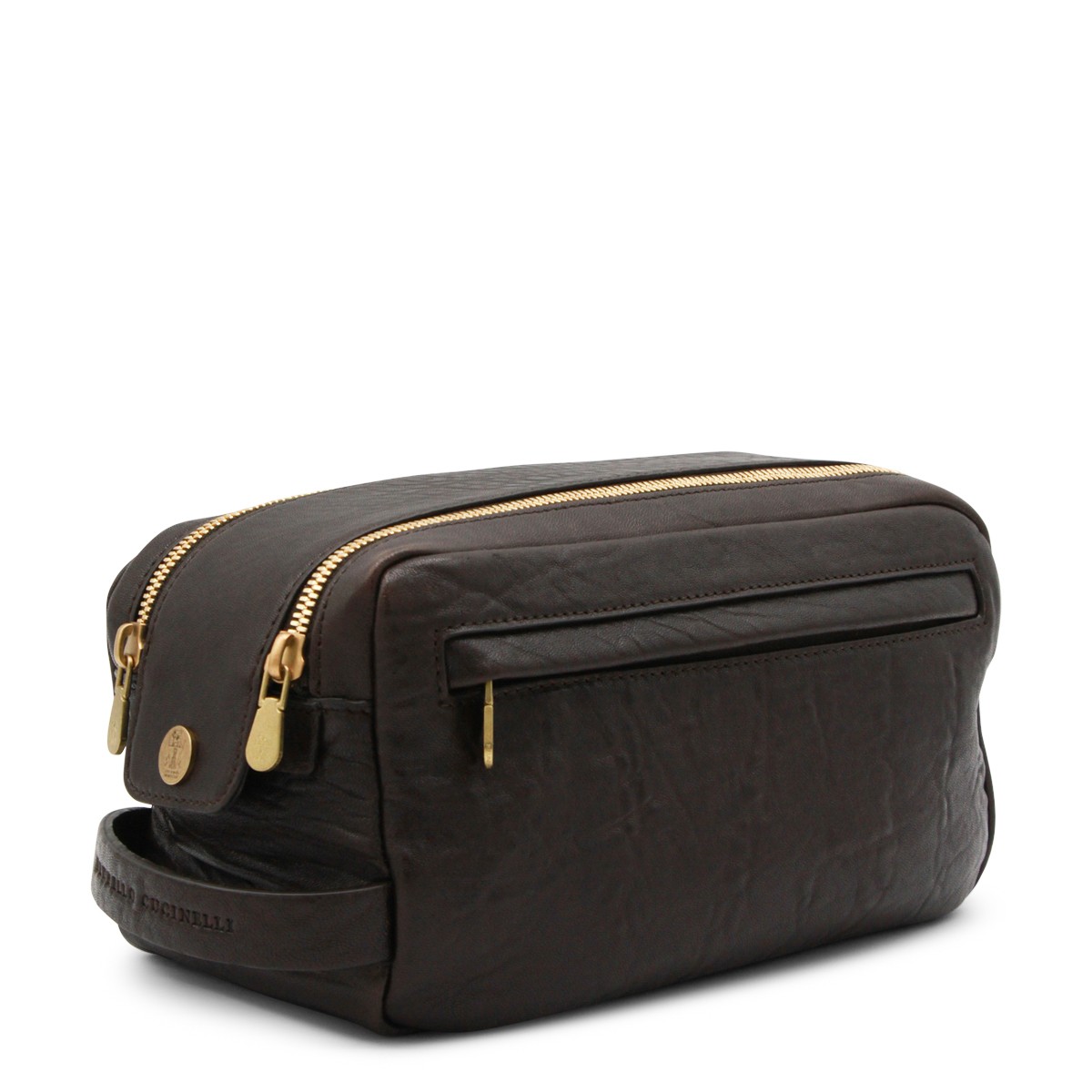 DARK BROWN LEATHER POUCHE