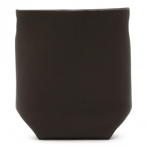 DEEP BROWN LEATHER N/S PARK CROSSBODY BAG