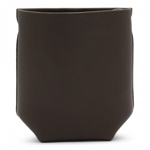 DEEP BROWN LEATHER N/S PARK CROSSBODY BAG