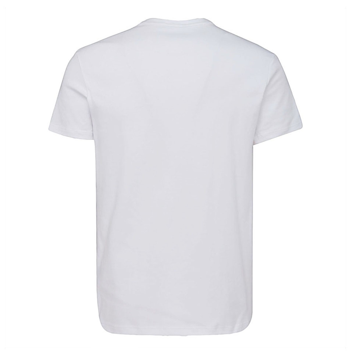 WHITE COTTON BLEND T-SHIRT