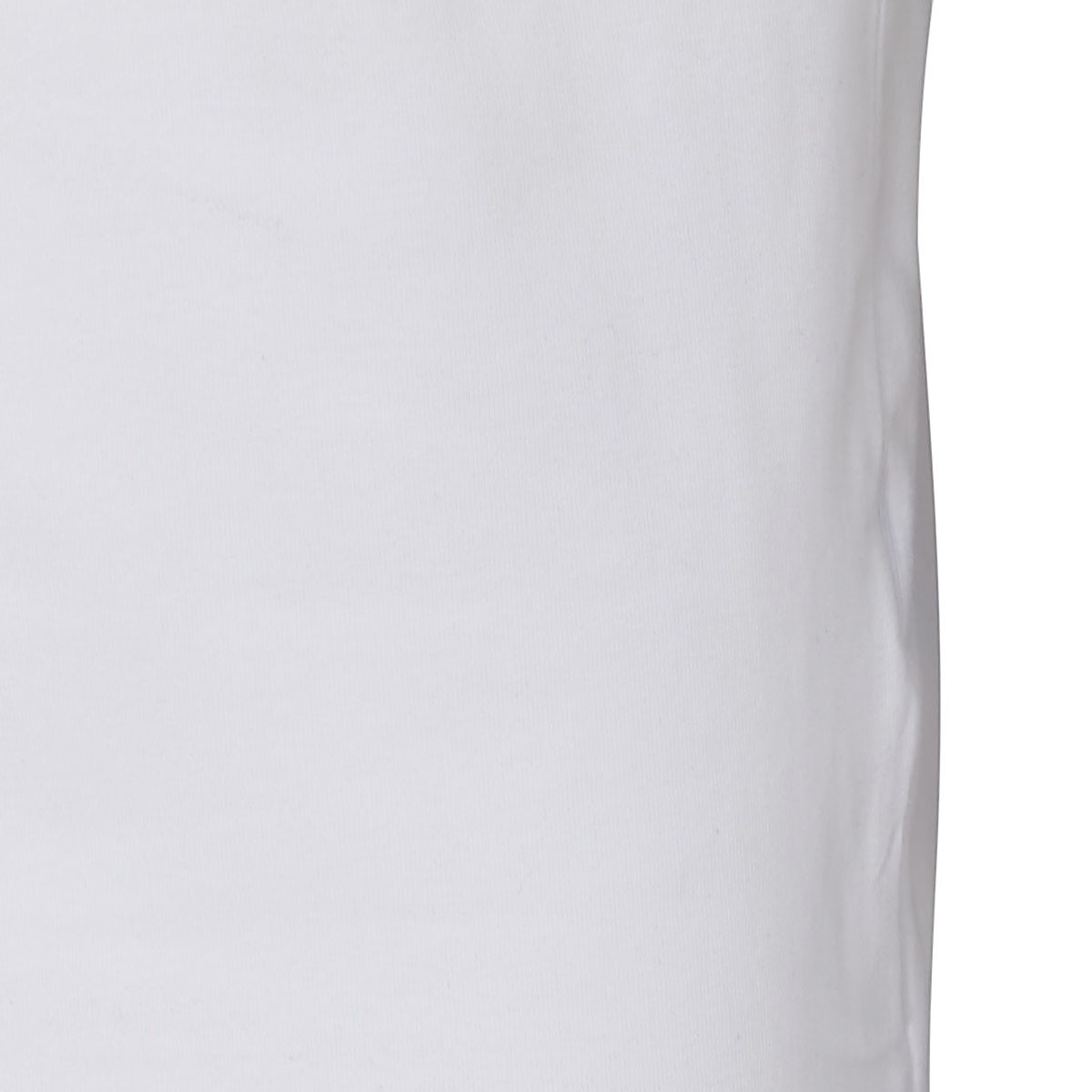 WHITE COTTON BLEND T-SHIRT