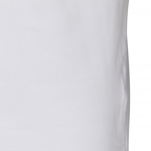WHITE COTTON BLEND T-SHIRT