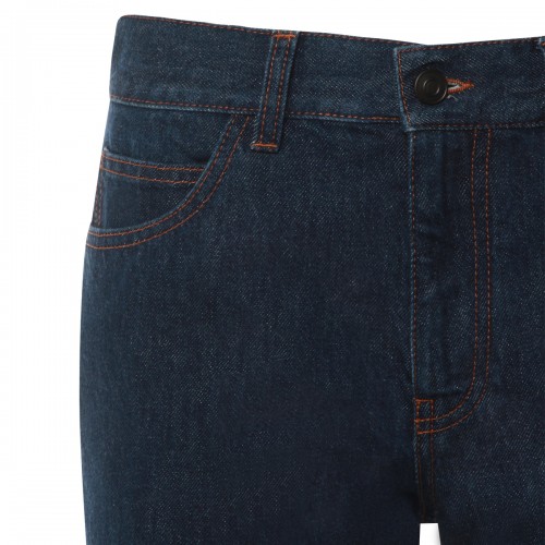 DARK BLUE COTTON JEANS