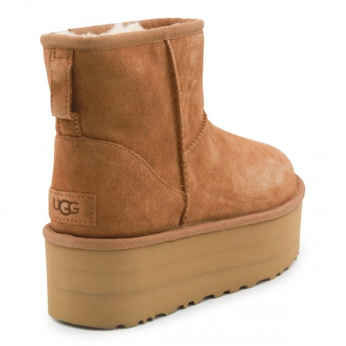 BEIGE CLASSIC MINI PLATFORM BOOTS