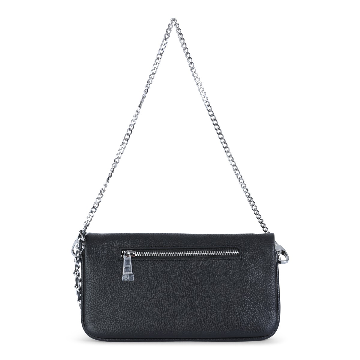 BLACK LEATHER ROCK NANO SHOULDER BAG