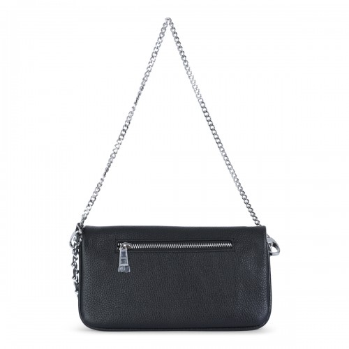 BLACK LEATHER ROCK NANO SHOULDER BAG