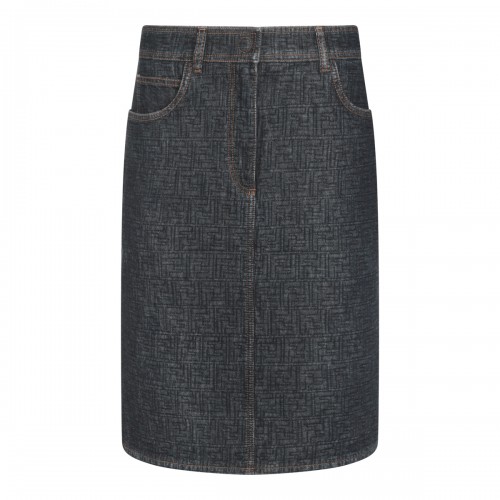 DARK BLUE COTTON SKIRT