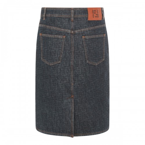 DARK BLUE COTTON SKIRT 2