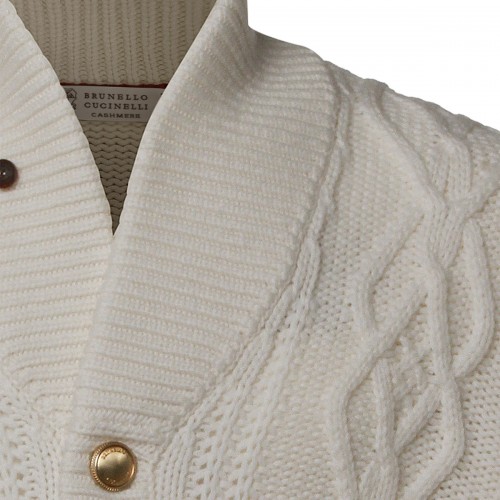 WHITE CACHEMIRE KNITWEAR