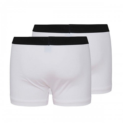 WHITE COTTON BLEND TWO-PACK BOXER