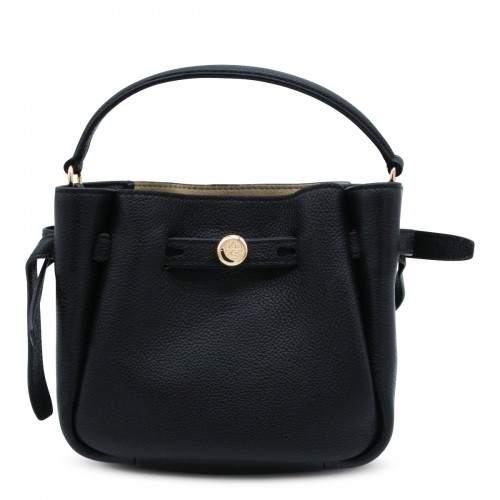 BLACK LEATHER SATCHEL