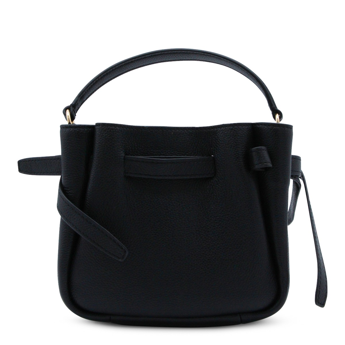 BLACK LEATHER SATCHEL