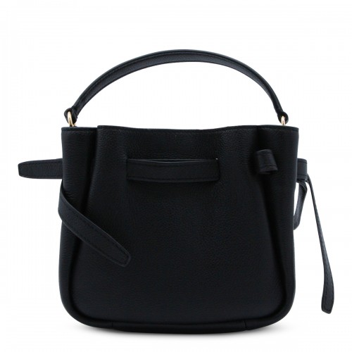 BLACK LEATHER SATCHEL