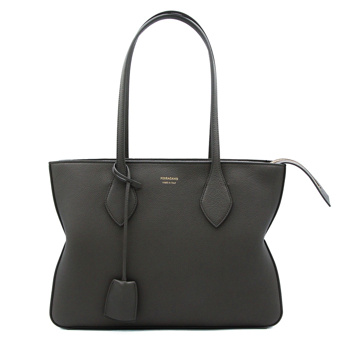 BLACK LEATHER STAR TOTE
