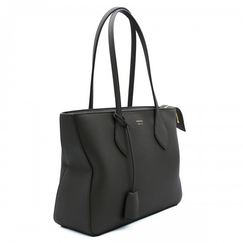 BLACK LEATHER STAR TOTE 2